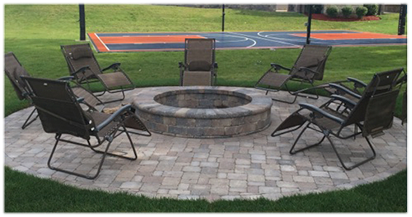 Circular Fire Pit in Naperville, IL